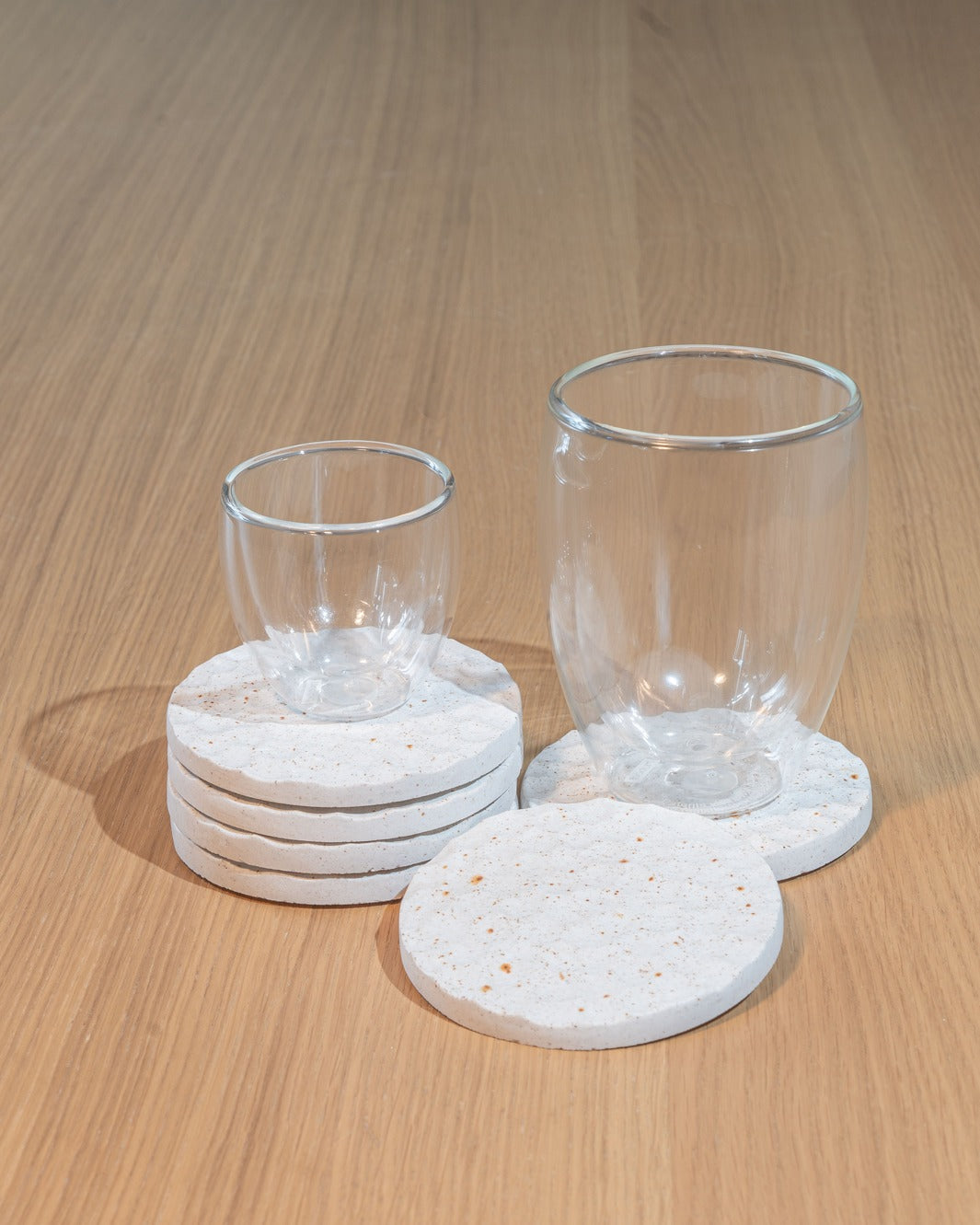 Sous-verre SUNA blanc Ø10 cm