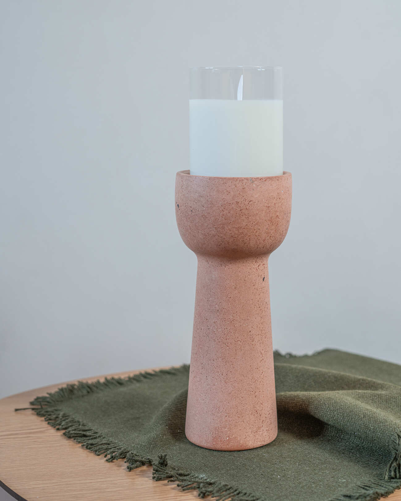 Bougeoir CHŪRI terracotta 21 cm
