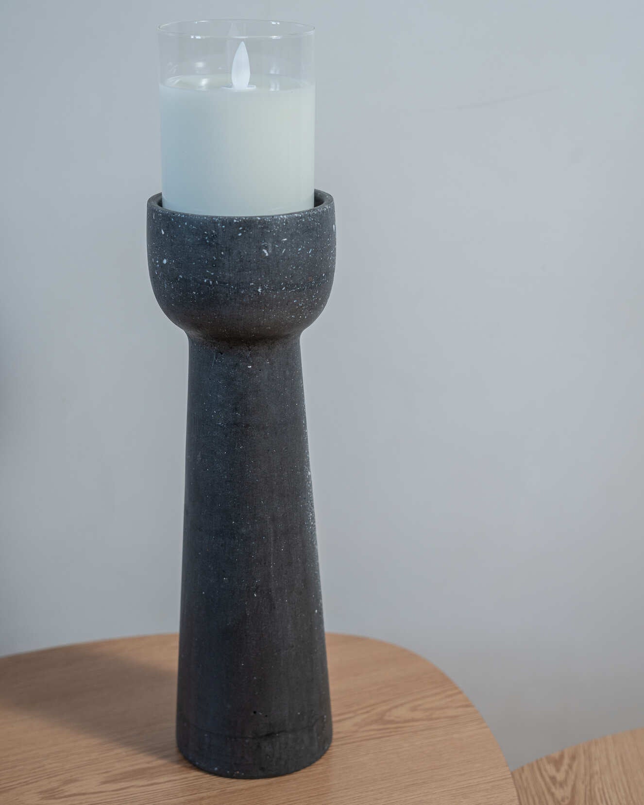 Bougeoir CHŪRI noir 30 cm